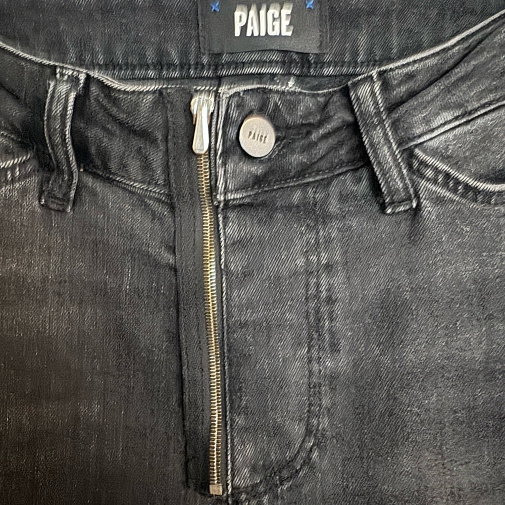 PAIGE Noella Zipper Black Ankle Jeans - Picture 2 of 11